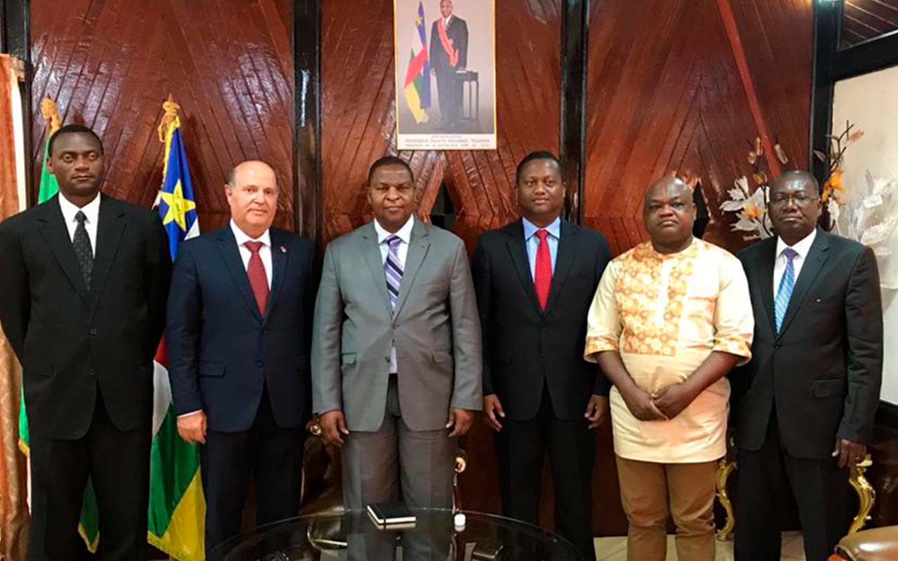 Andre's partner with RCA President ARchange Touadera